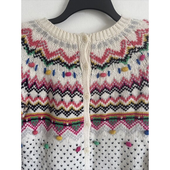 Talbots Fair Isle Sweater Whimsical Scandinavian Wool Blend Womens XS - Picture 8 of 16